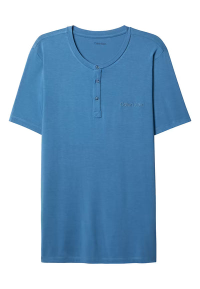 Calvin Klein Ultra Soft Modal Henley Pyjama T-Shirt – Breathable Stretch Loungewear