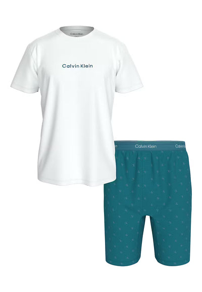 Calvin Klein Cotton Pyjama Set – Short Sleeve Printed Loungewear