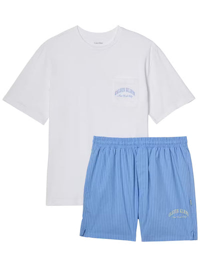 Calvin Klein Cotton Crest Logo Pyjama Set – 2 Piece Loungewear