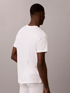 Calvin Klein Icon Cotton Lounge T-Shirt white – back of regular-fit crew neck tee