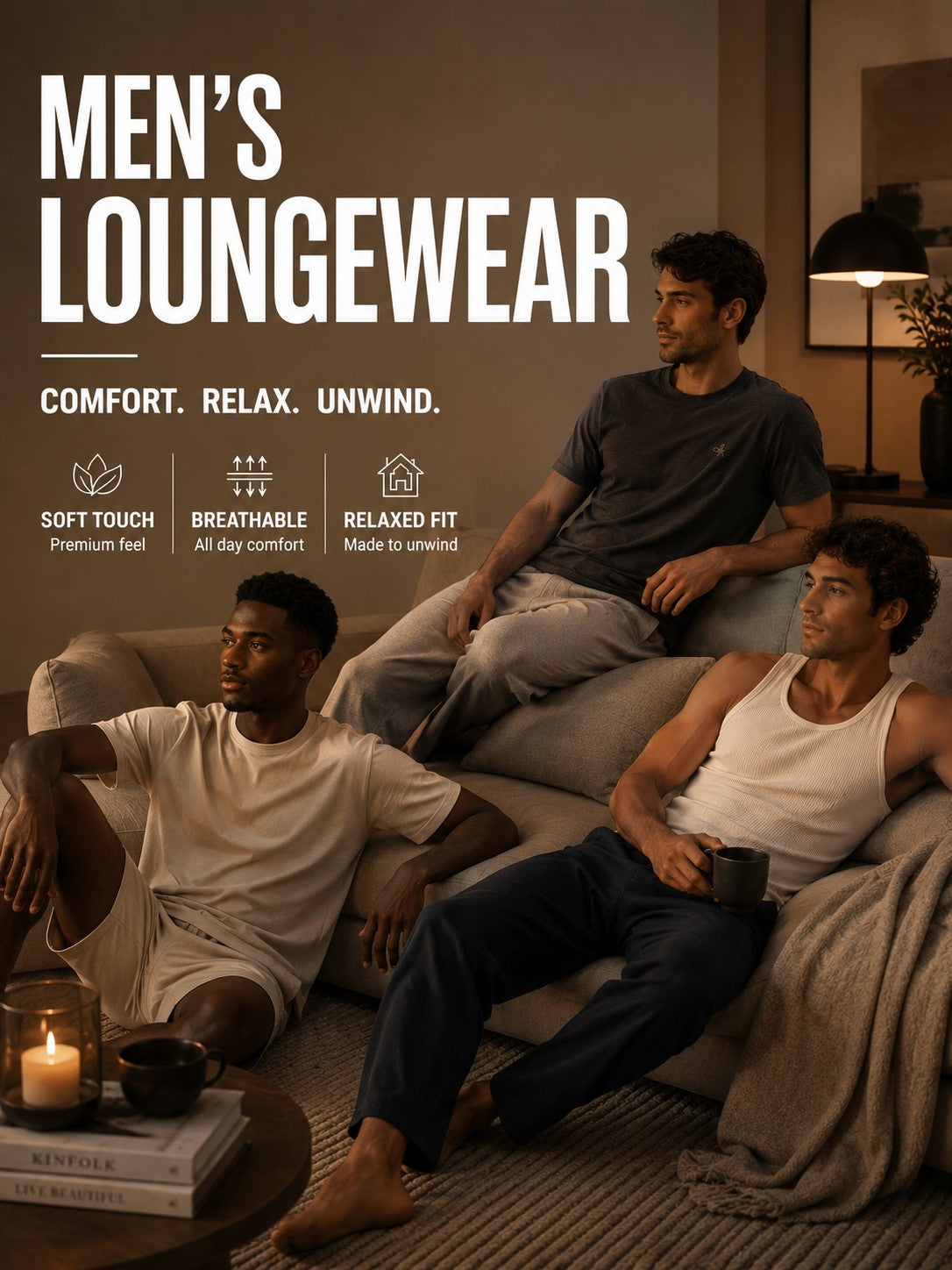 Men’s loungewear sets – T-shirts, shorts and twin sets from Calvin Klein, Boss, Lyle & Scott, Ellesse and Weekend Offender