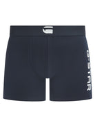 G-Star Men’s 3 Pack Cotton Stretch Rubberized Logo Trunks – Denim, Navy & White