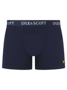 Lyle & Scott Men's 3 Pack Cotton Stretch Trunks - Wine-tasting / Check / Peacoat