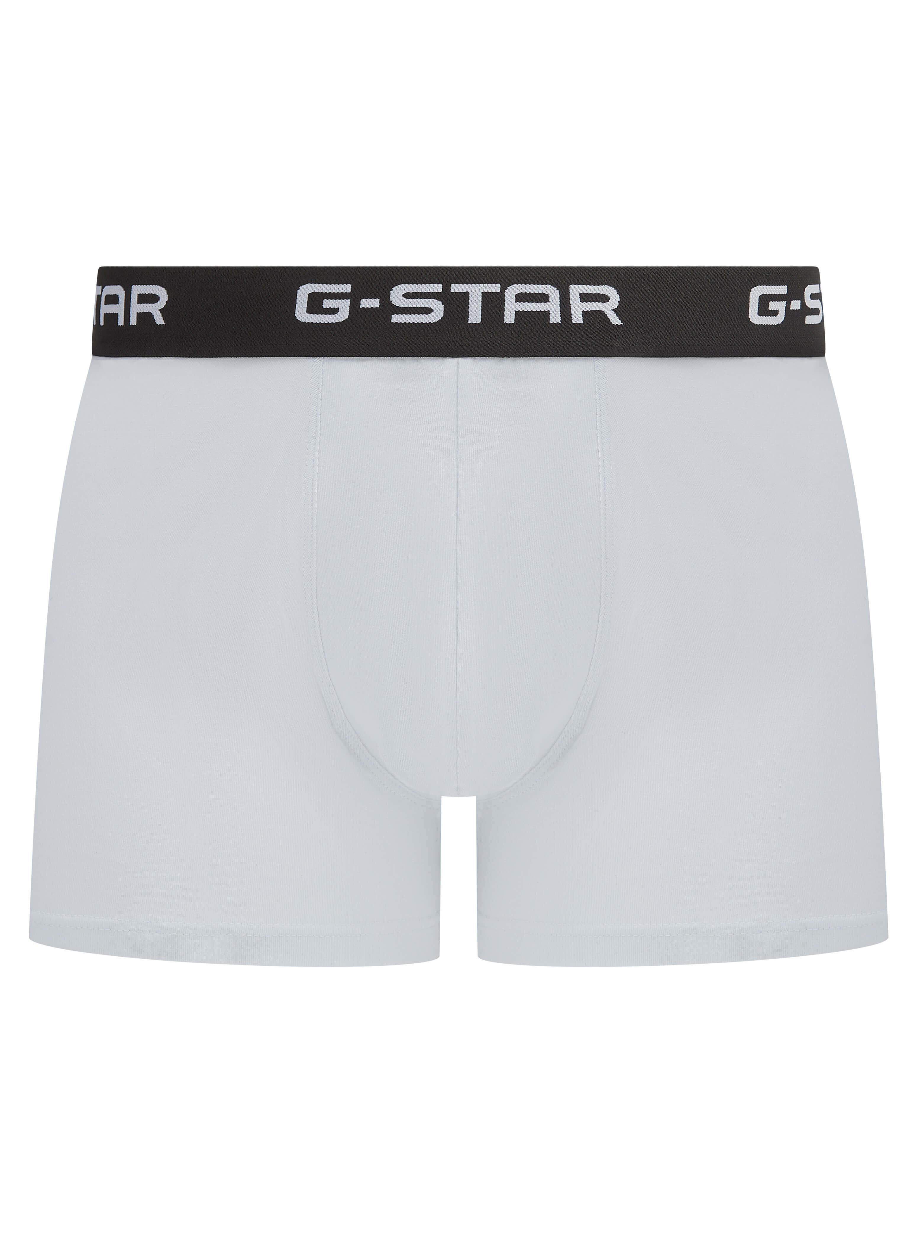 G-Star Men’s 5 Pack Cotton Stretch Trunks – Black, Navy, White & Grey
