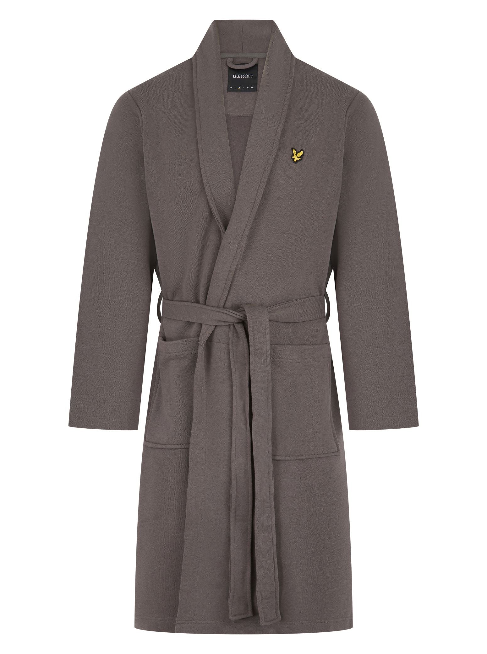 Lyle & Scott Matthew Fleece Dressing Gown Granite Grey - Image 1