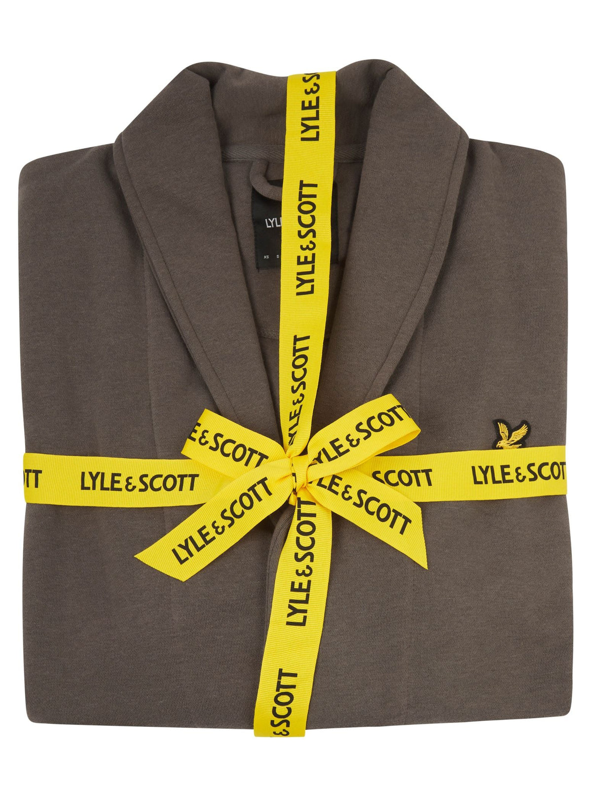 Lyle & Scott Matthew Fleece Dressing Gown Granite Grey - Image 4