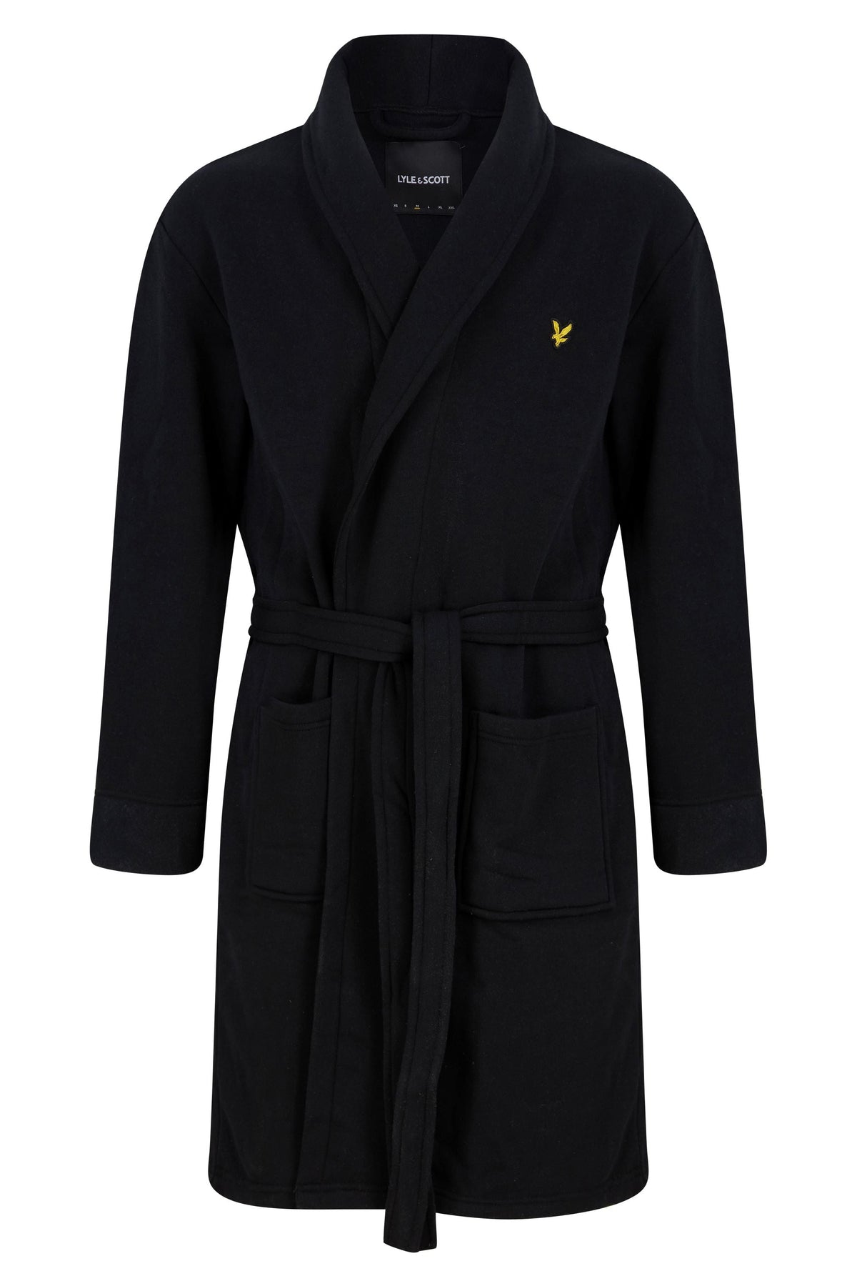 Lyle & Scott Matthew Fleece Dressing Gown Black - Image 1