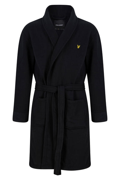 Lyle & Scott Matthew Fleece Dressing Gown – Black