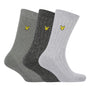 Lyle & Scott 3 Pack Mcgill Premium Winter Socks - Black/Grey Marl/Light Grey Marl