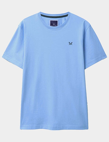 Crew Clothing Classic Crew Neck T-Shirt, 100% Cotton - Heritage Sky Blue