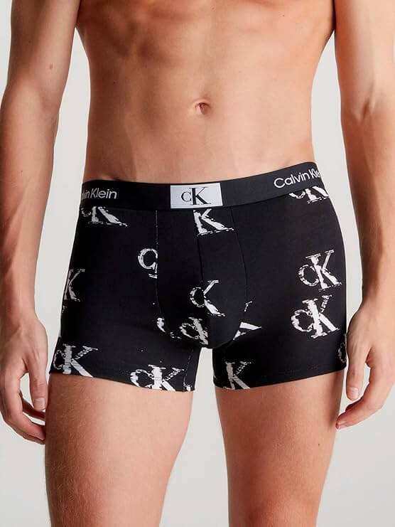 Calvin Klein 3 Pack CK96 Trunks - Red/Black Print