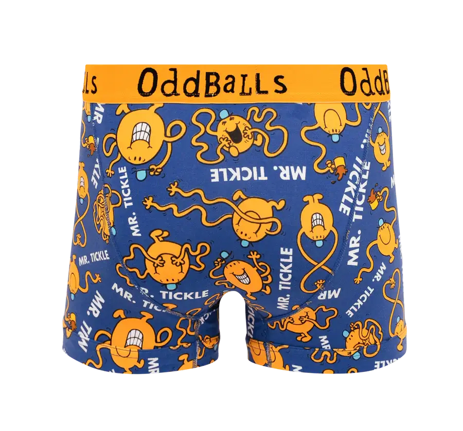 Oddballs Mr Tickle - Mr Men, Boxer Shorts - Cotton Stretch Trunks
