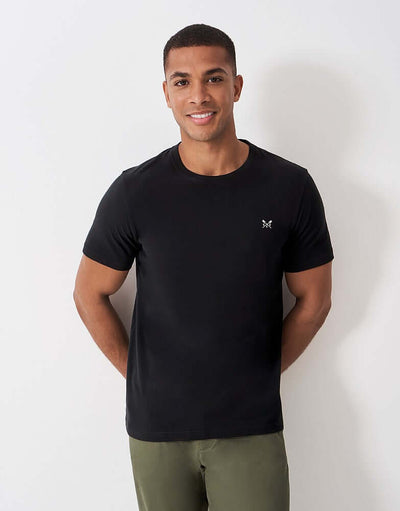 Crew Clothing Classic Crew Neck T-Shirt, 100% Cotton - Heritage Black