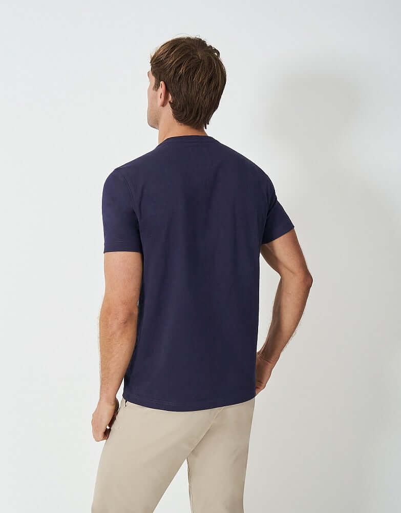 Crew Clothing Classic Crew Neck T-Shirt, 100% Cotton - Heritage Navy