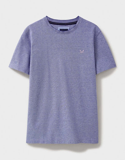 Crew Clothing Oxford Pique Short Sleeve T-Shirt - Heritage Marine White