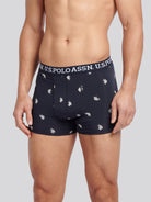 U.S. Polo Assn 3 Pack Cotton Stretch Trunks - Dark Sapphire, Navy, Blue