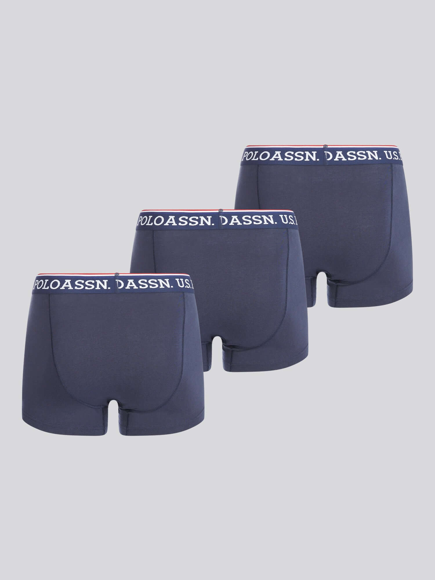 U.S. Polo Assn 3 Pack Cotton Stretch Trunks - Dark Sapphire Navy
