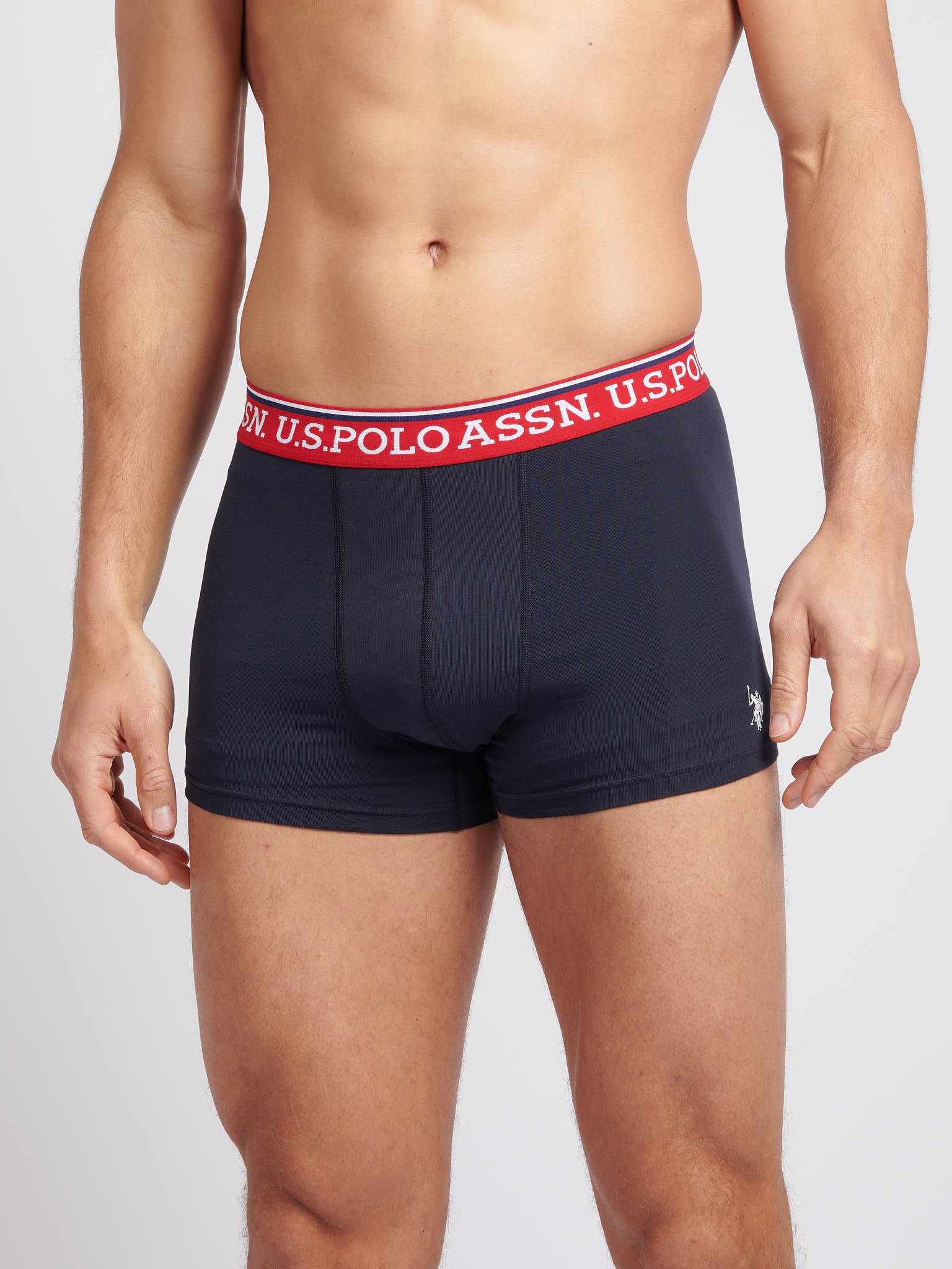 U.S. Polo Assn 3 Pack Cotton Stretch Trunks - Navy, Multi