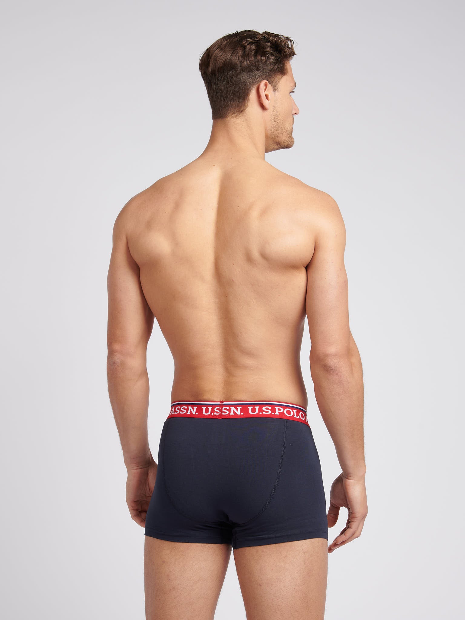 U.S. Polo Assn 3 Pack Cotton Stretch Trunks - Navy, Multi