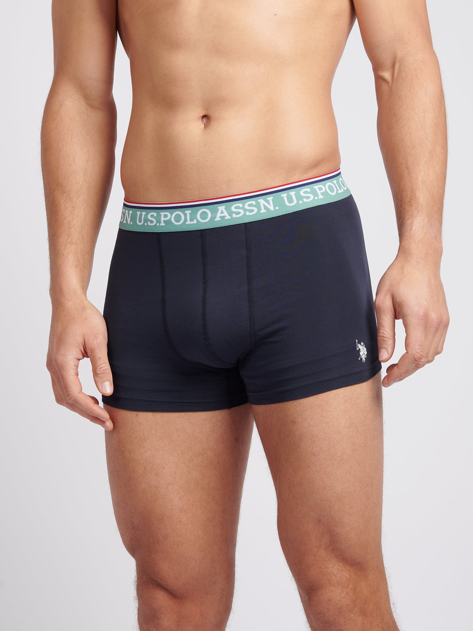 U.S. Polo Assn 3 Pack Cotton Stretch Trunks - Navy, Multi
