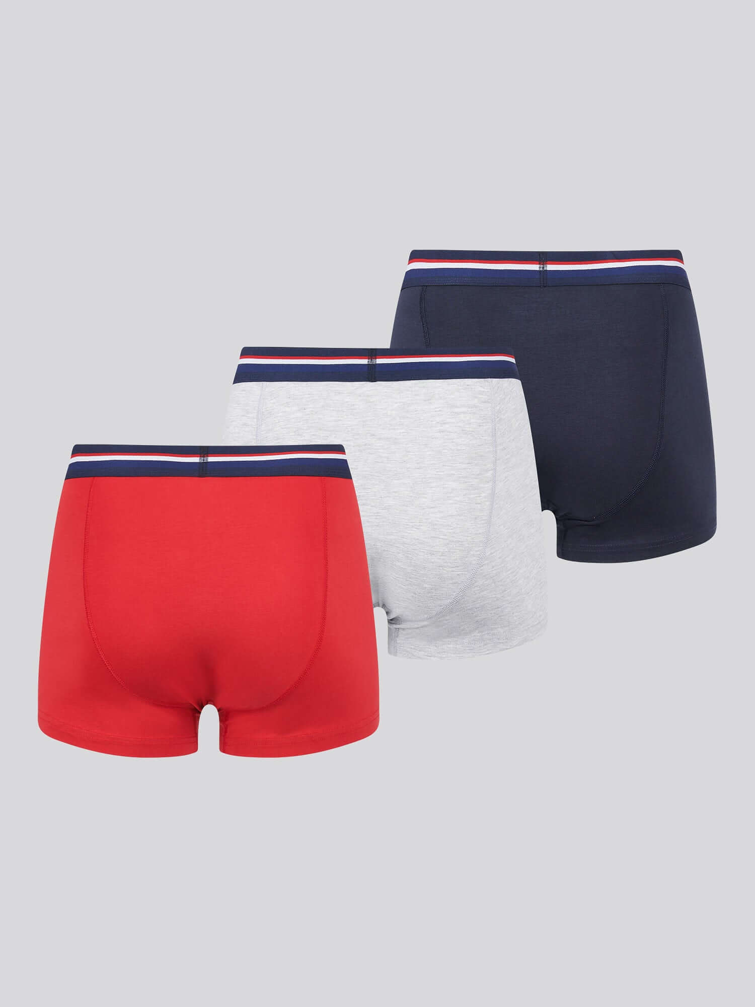 U.S. Polo Assn 3 Pack Cotton Stretch Trunks - Red, Grey, Navy