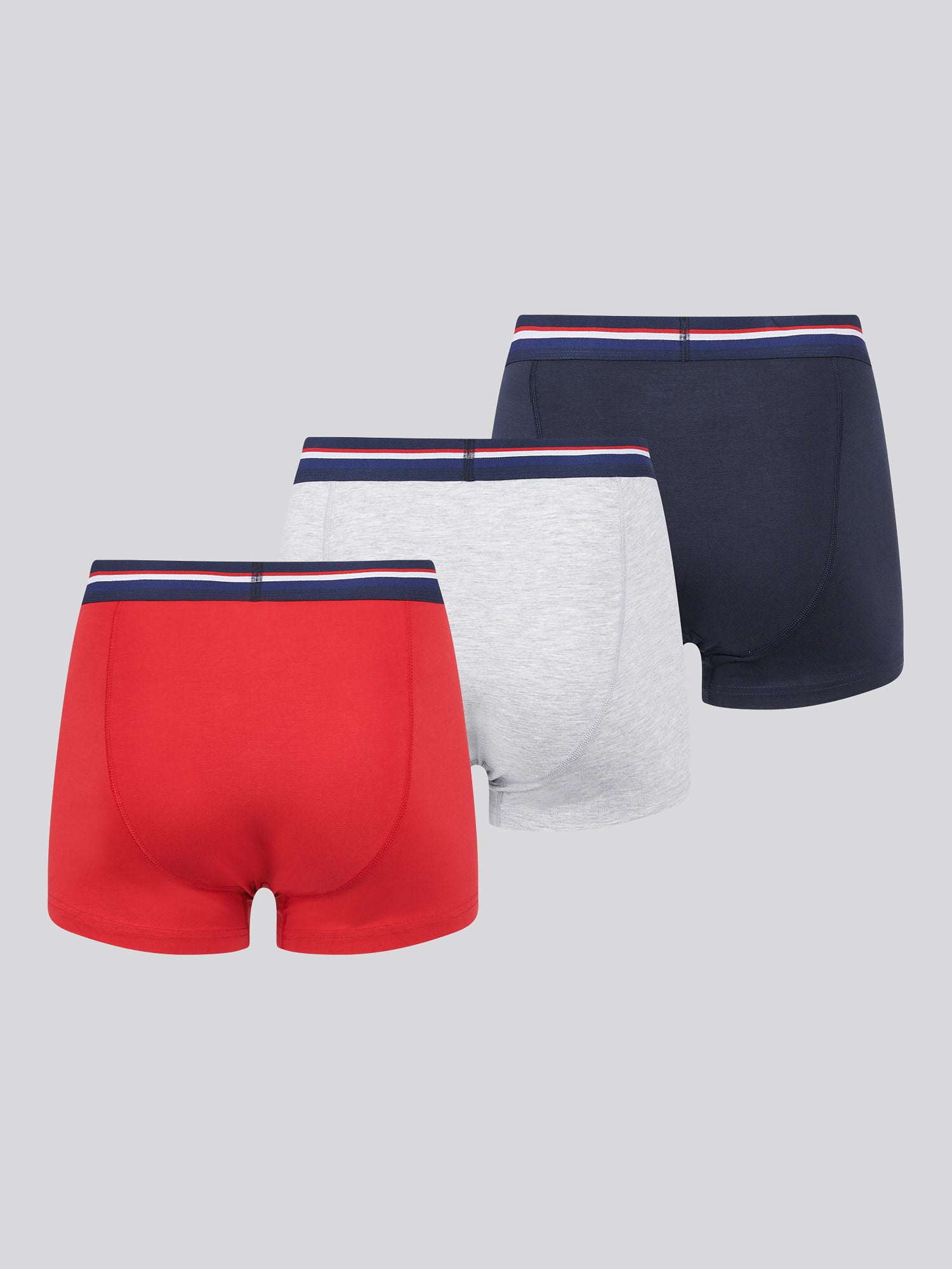U.S. Polo Assn 3 Pack Cotton Stretch Trunks - Red, White, Navy