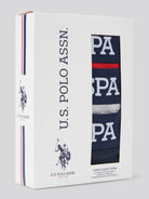 U.S. Polo Assn 3 Pack Cotton Stretch Trunks - Red, White, Navy