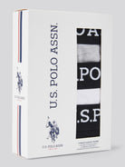 U.S. Polo Assn 3 Pack Cotton Stretch Trunks - Black, White, Grey
