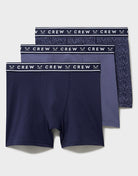 Crew Clothing men's 3 pack jersey boxers - Navy & Bird Print