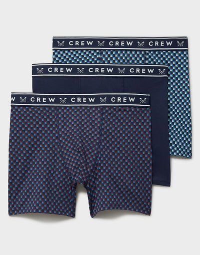 Crew Clothing Men's 3 Pack Jersey Boxers - Cotton Comfort