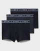 Crew Clothing men's 3 pack trunks - Navy & Blue Marl
