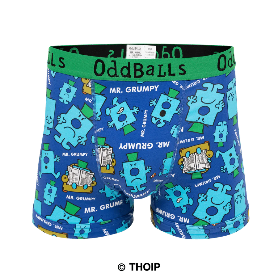 Oddballs Mr Grumpy - Mr Men Boxer Shorts - Cotton Stretch Trunks