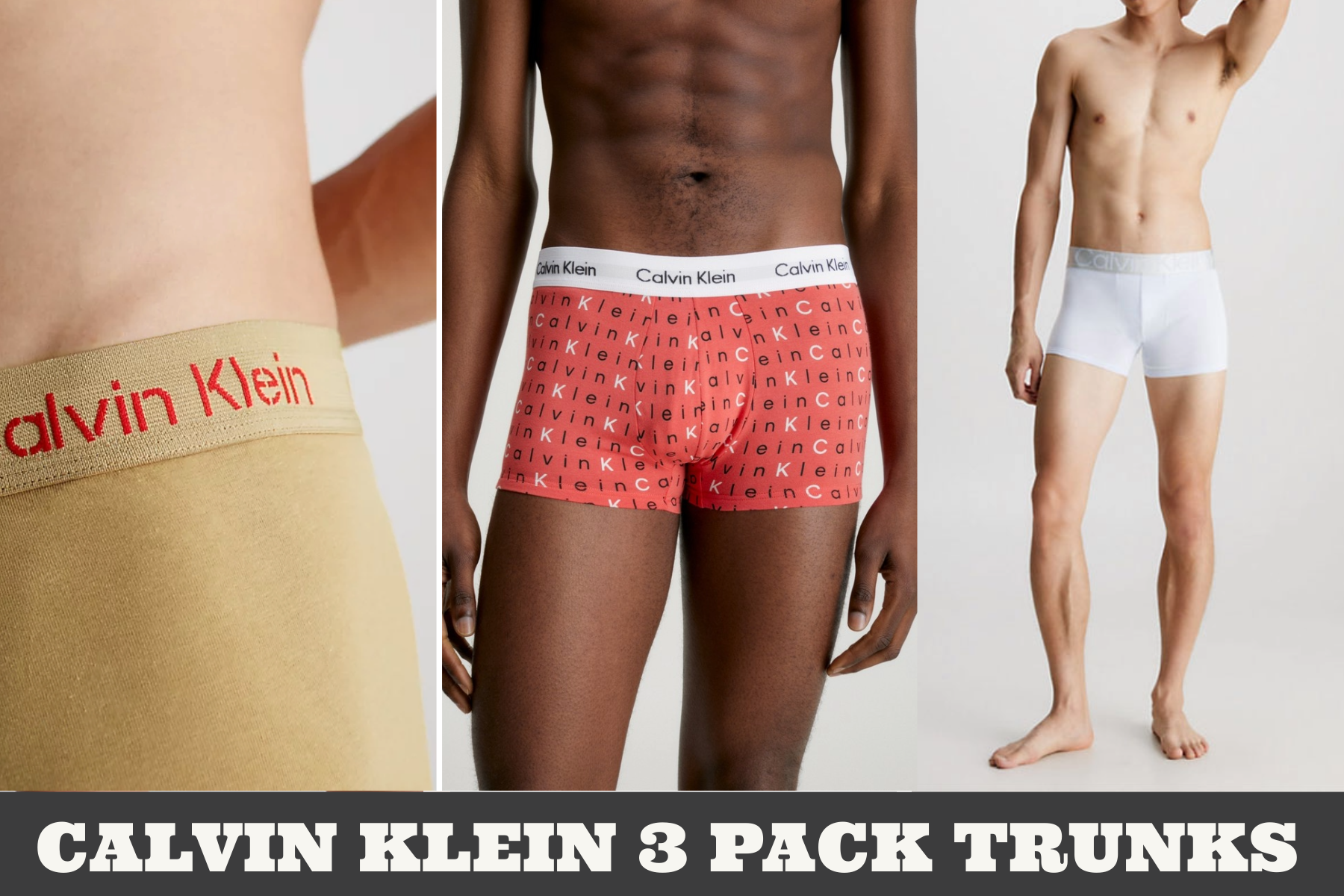 Calvin Klein 3 Pack Trunks - Cotton Stretch