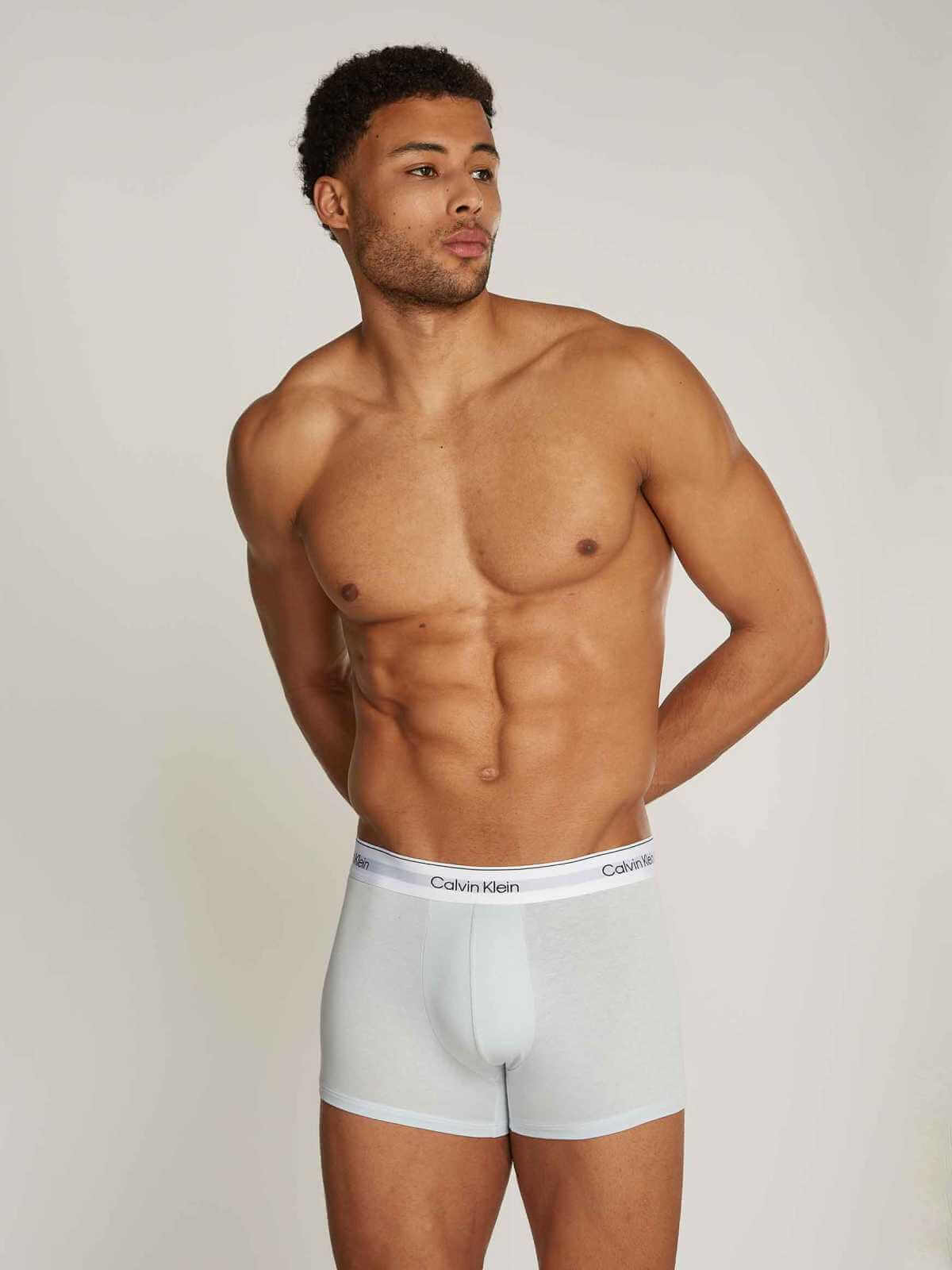 Calvin Klein 3 Pack Trunks Modern Cotton - Legion Blue / Exact Red / Black