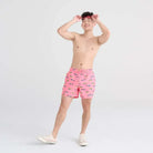 Saxx Oh Buoy 2N1 Stretch Swim Trunk 5" with liner - Trophy Catch - Flamingo