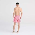 Saxx Oh Buoy 2N1 Stretch Swim Trunk 5" with liner - Trophy Catch - Flamingo