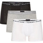 Tommy Hilfiger 3- Pack Essential Logo Waistband Trunks - White/Heather Grey/Black