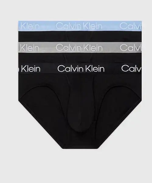 Calvin Klein 3 Pack Briefs - Modern Structure, Black-Multi