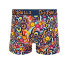 OddBalls Peace & Love Men’s Cotton Boxer Shorts – Colourful Print Underwear