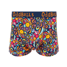 OddBalls Peace & Love Men’s Cotton Boxer Shorts – Colourful Print Underwear