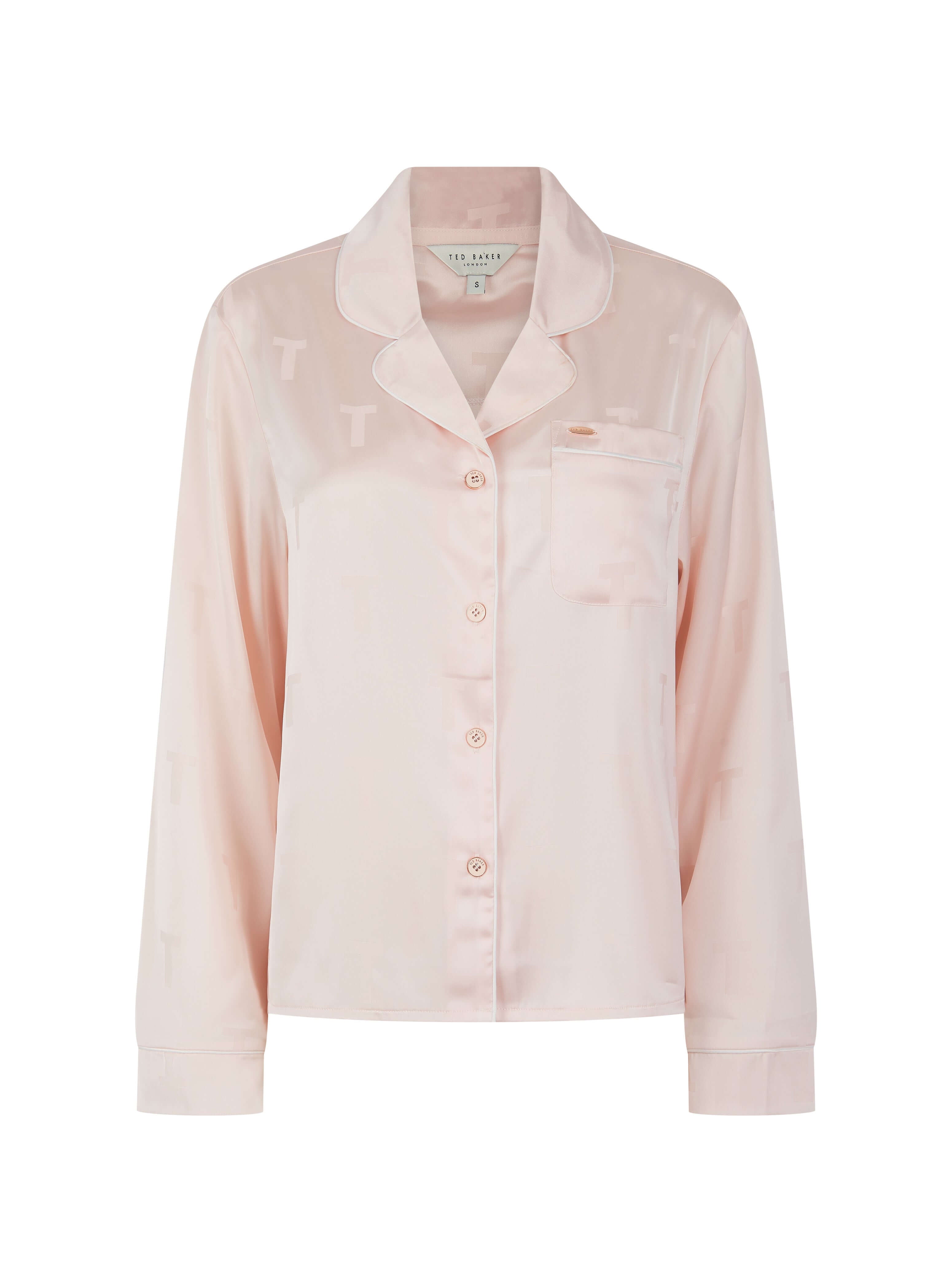 Ted Baker Peggy Satin Traditional Pyjama Set – Pink Dogwood