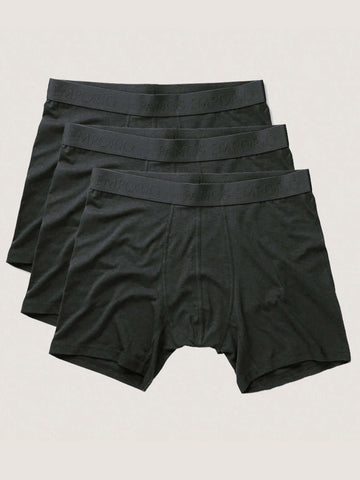 Panos Emporio 3 Pack Black Cotton Bamboo Boxer Briefs – Men’s Premium Stretch Fit