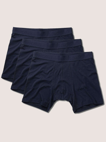 Panos Emporio 3 Pack Navy Bamboo Boxer Briefs – Men’s Soft Breathable Underwear