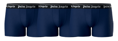 Palm Angels Men's Premium Cotton Stretch 3 Pack Repeat Logo Trunks