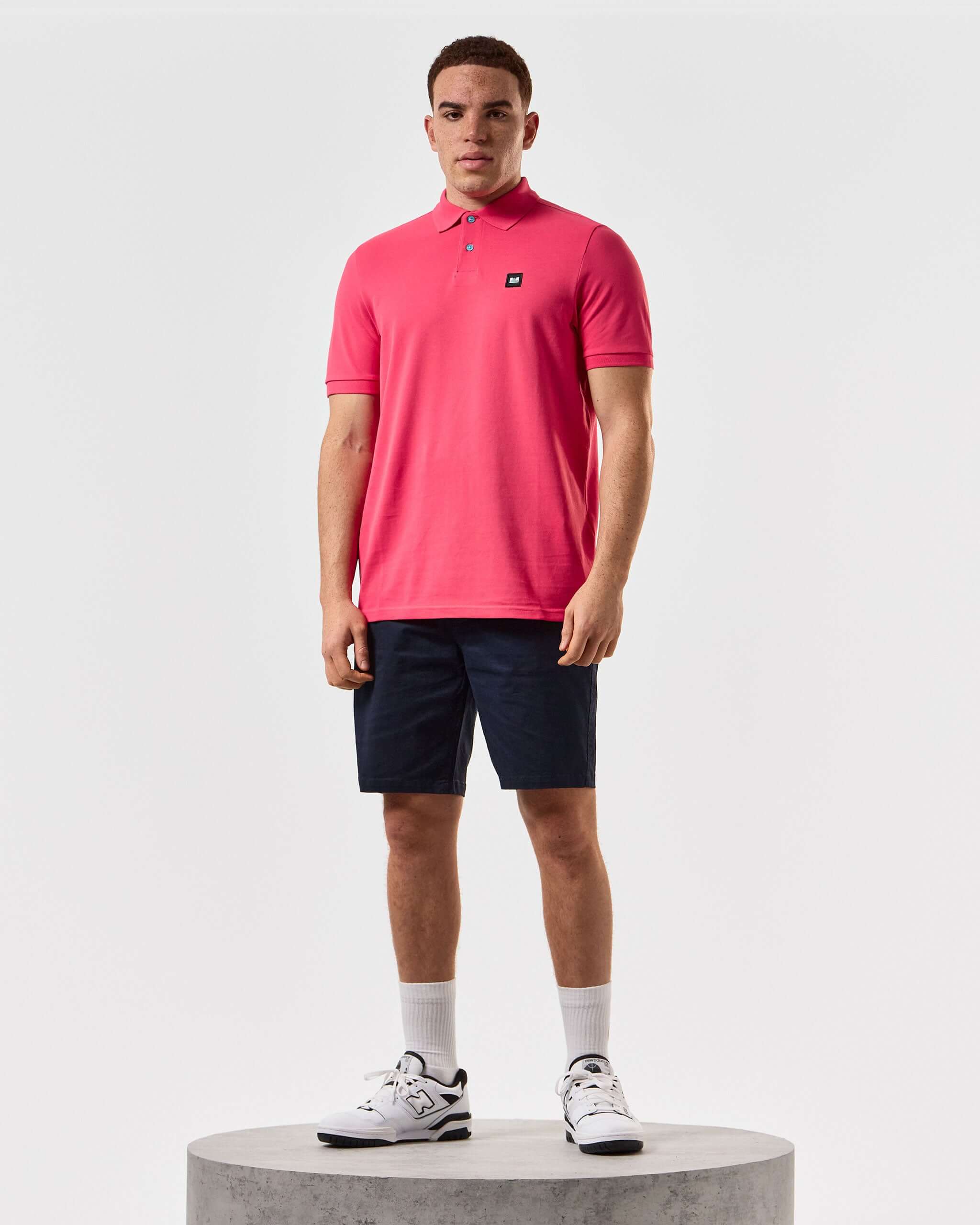 Weekend Offender Caneiros Polo Shirt - Anthurium Pink