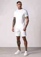 Gym King Core Plus Poly 2.0 Shorts - White/Provence Blue