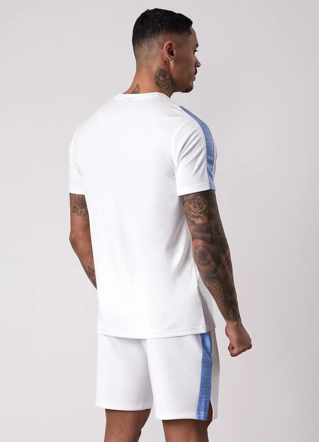 Gym King Core Plus Poly 2.0 Tee - White / Blue T-shirt
