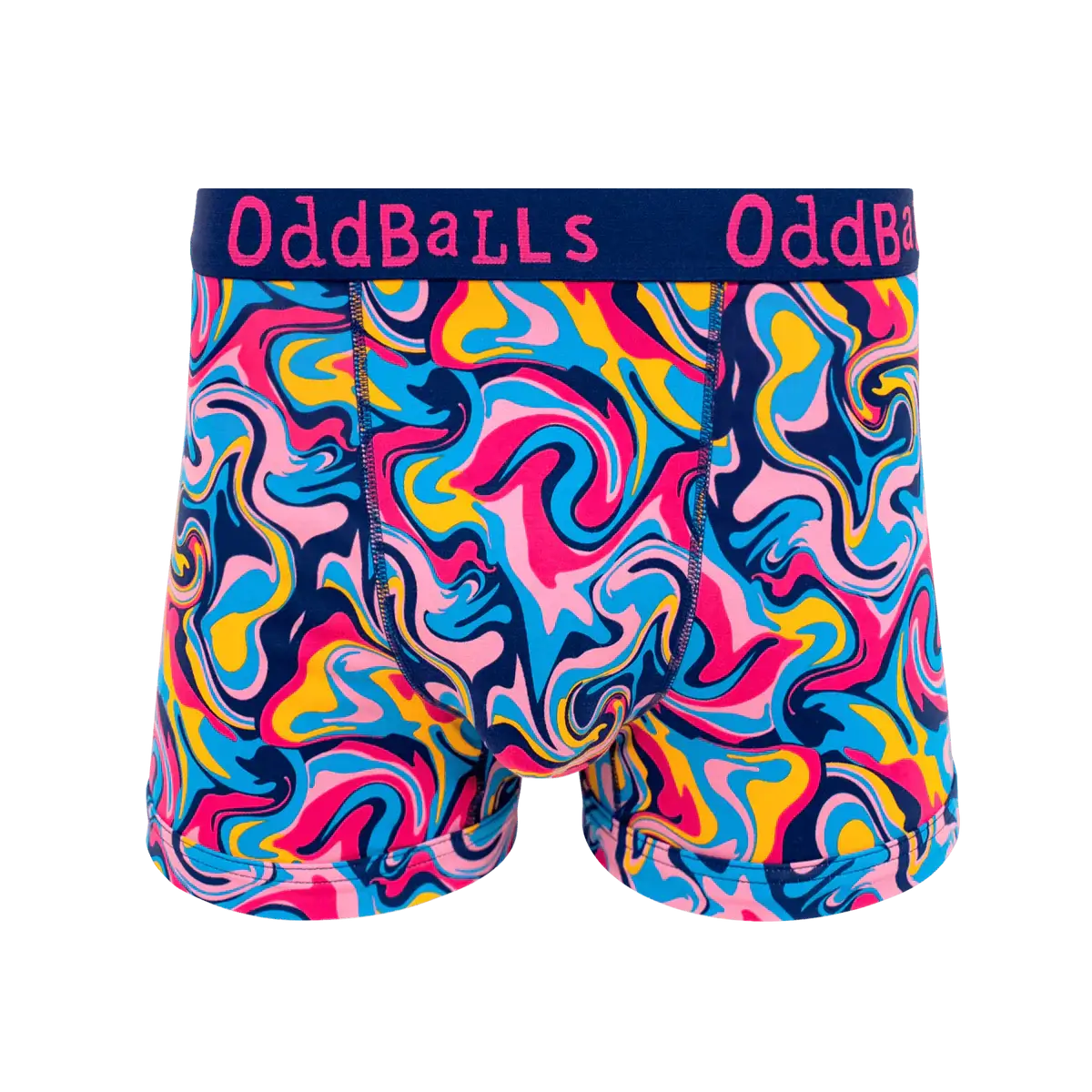 OddBalls Ripple Men’s Cotton Boxer Shorts – Wave Print Underwear