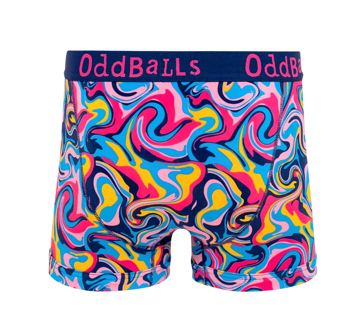 OddBalls Ripple Men’s Cotton Boxer Shorts – Wave Print Underwear