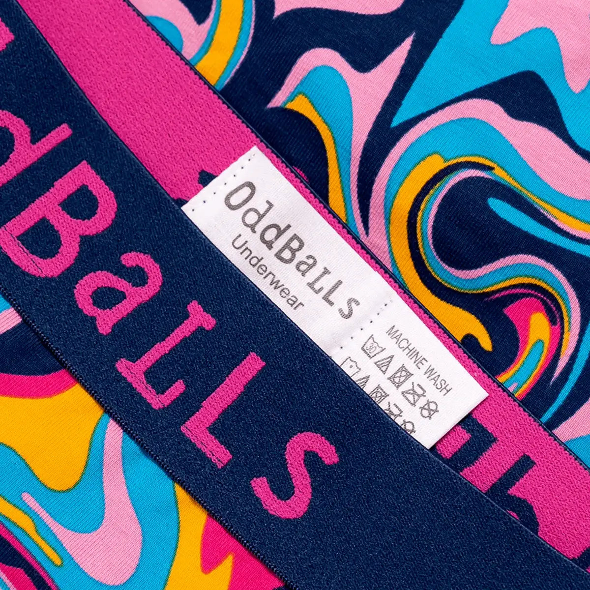 OddBalls Ripple Men’s Cotton Boxer Shorts – Wave Print Underwear